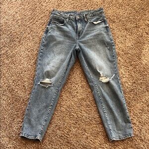 Old Navy Distressed Gray Ankle Jeans